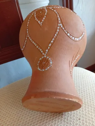 Botijo de barro con dibujos