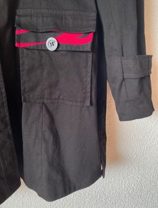 Gabardina Paramita Negra Multicolor