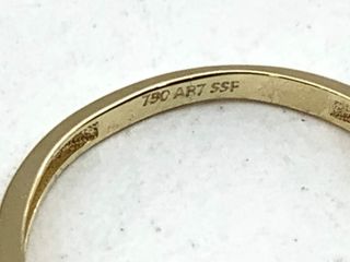 sortija oro 18k con piedra con circonita