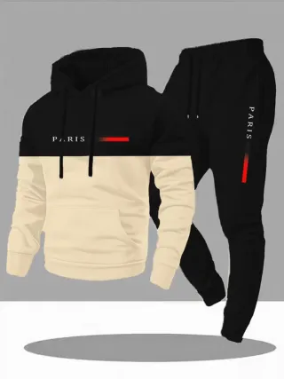 Sudadera bicolor con capucha de todas las tallas