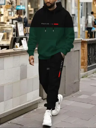 Sudadera bicolor con capucha de todas las tallas