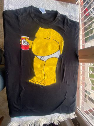 Camiseta Homer Simpson Cerveza Duff Talla L