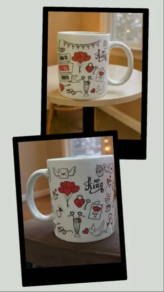 Presentei seu amor com uma linda caneca