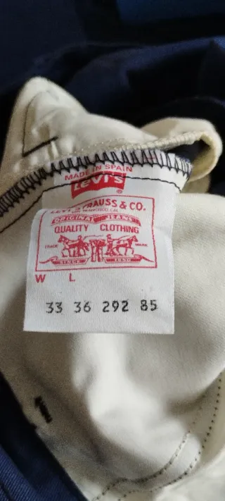 Pantalón Levis Algodón Talla 33-36 Azul