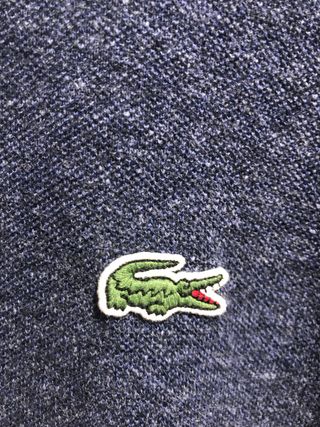 Polo Lacoste manga larga azul