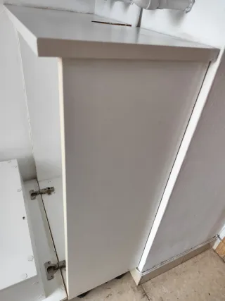 Mueble lavadero blanco