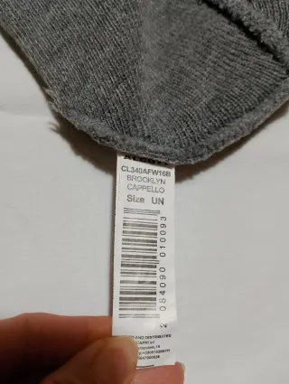 Cappellino uomo grigio Brooklyn in acrilico