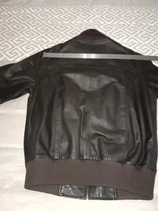 Blusão de pele Jomi's castanho homem