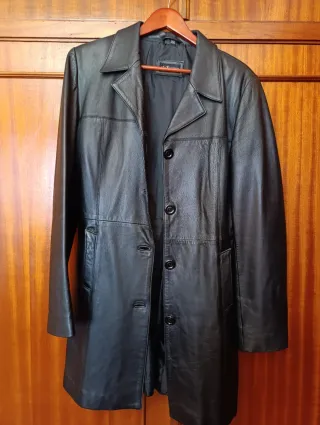 Abrigo piel bovina tres cuartos