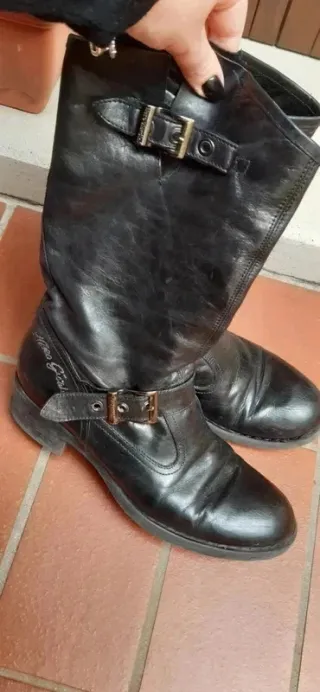 Stivali Nero Giardini Pelle N.39