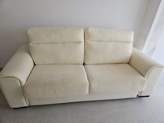 Sofá Cama Beige Tela