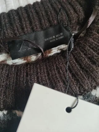 Jersey Zara Punto Jacquard Multicolor