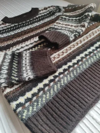 Jersey Zara Punto Jacquard Multicolor