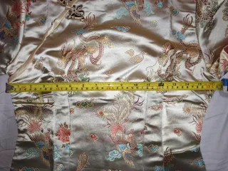 Vestido chino mujer amarillo talla S, ¡a estrenar!