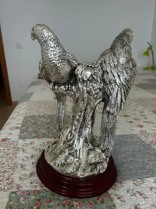 Figuras 2 Loros Mamely Plata