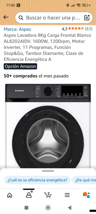 Lavadora Aspes 8kg Nueva con Golpe