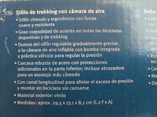 Sillín con cámara de aire muy cómodo