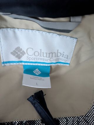 Chaqueta Columbia Hombre Beige y Azul