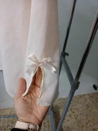 Blusa rosa corte inglés talla 48 con lazo