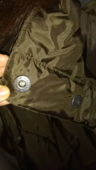 Cappotto donna verde con pelliccia