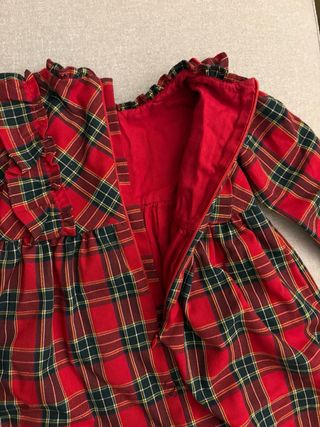 Vestito bambina scozzese con balze