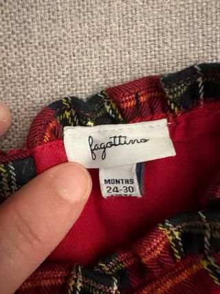 Vestito bambina scozzese con balze