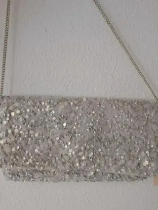 Bolso/Clutch Fiesta Sfera Plateado