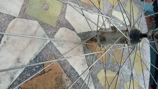 Rueda de bicicleta grande,1 euro