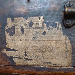 Maleta Antigua Madera 1930