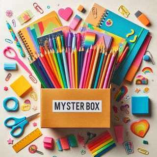 Caixa Surpresa Material Escolar 0.5kg