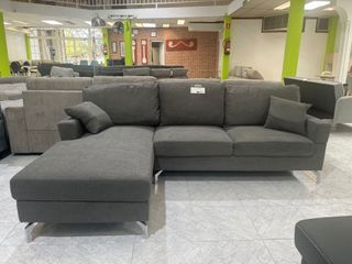 Sofá rinconera chaiselongue gris