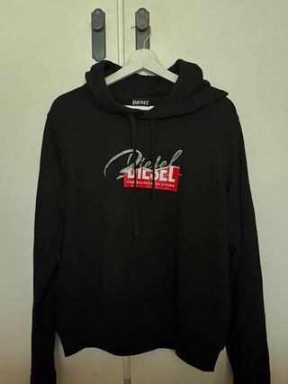 Sudadera Diesel Negra Logo