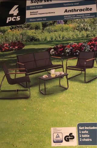 Conjunto exterior mesa y sillas