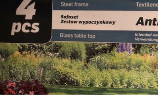 Conjunto exterior mesa y sillas