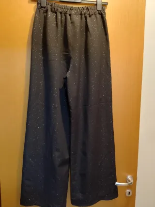 Pantaloni donna neri con glitter
