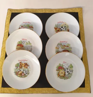 6 Platos Porcelana Limoges Quesos