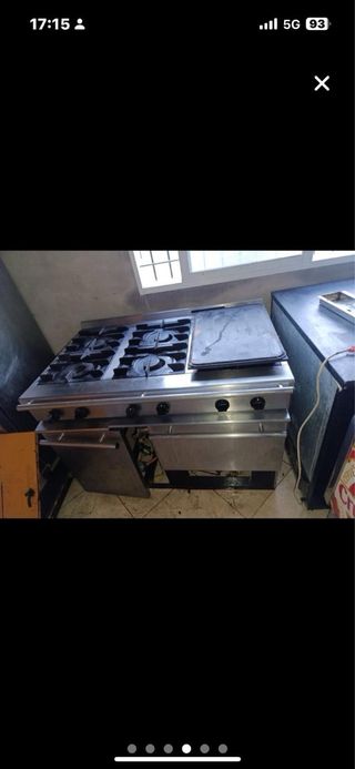 Cocina de gas 6 fuegos con horno
