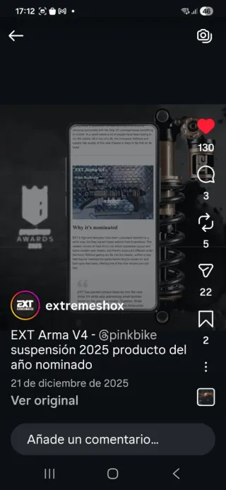 Horquilla Extreme Racing Shox Era 2.0 NUEVA