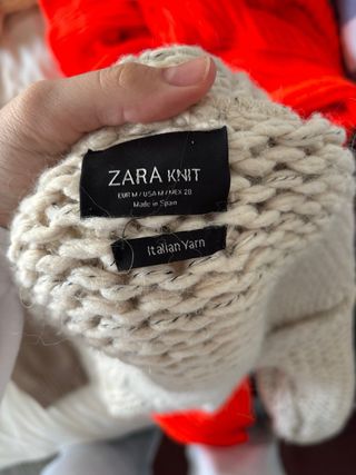 Jersey Zara corto cuello cisne lana beige