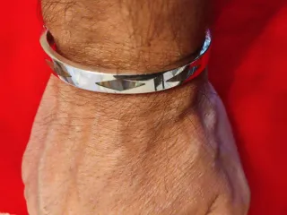 3 Pulseras Plata con Contraste