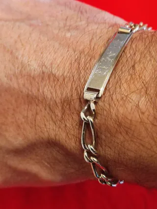 3 Pulseras Plata con Contraste