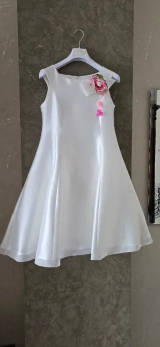 Abito cerimonia Les Enfants bianco e rosa 42