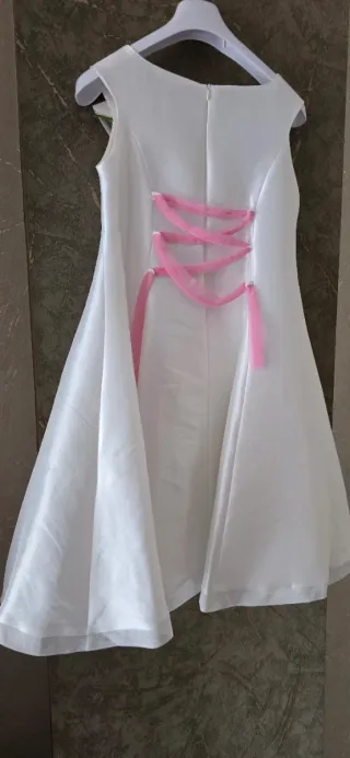 Abito cerimonia Les Enfants bianco e rosa 42