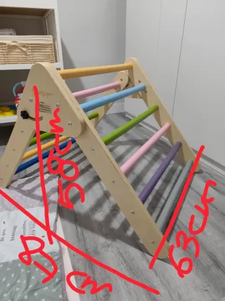 Estructura de madera para escalar bebés