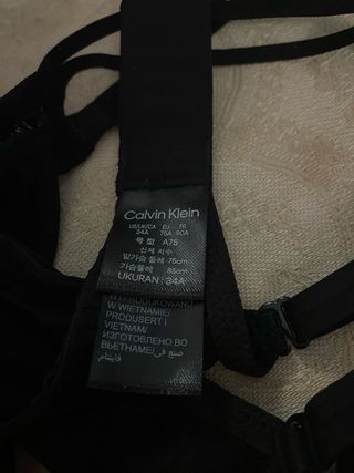 Reggiseno Calvin Klein Nero Pizzo