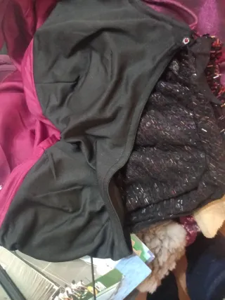 Vestido largo fiesta lentejuelas morado Con tapa