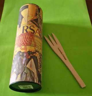 Barattolo pasta e forchettone legno