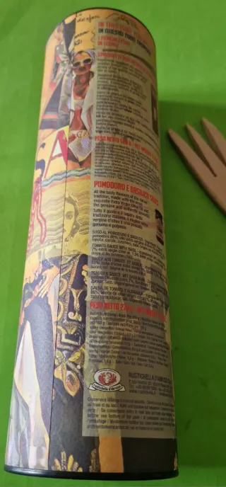 Barattolo pasta e forchettone legno