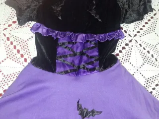 Disfraz Murcielago Lila Niña 7-8 Años