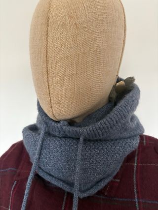 balaclava lana angora azul/gris